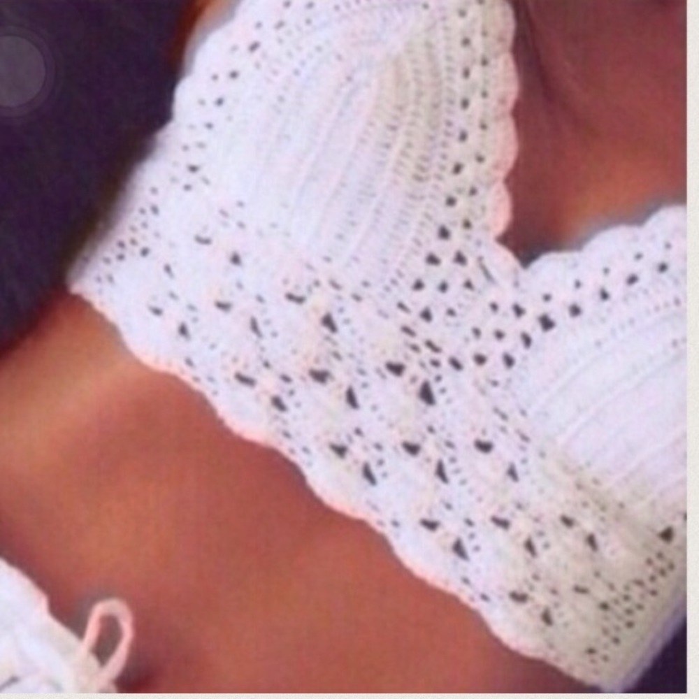 Gorgeous crochet white bralette